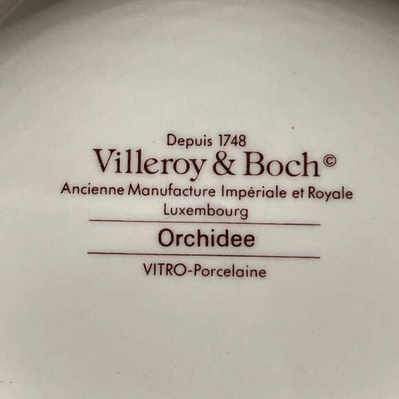 Villeroy & Boch Black Forest Orchidee Purple Orchid Porcelain Gold Rim Lid Box - Picture 5 of 8